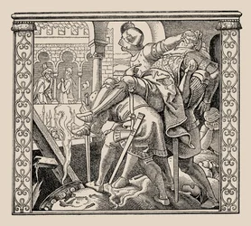 Die Nibelungen. Wie Rudigers Leiche Krimhild präsentiert wird