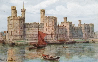 Schloss Carnarvon, vom Hafen aus