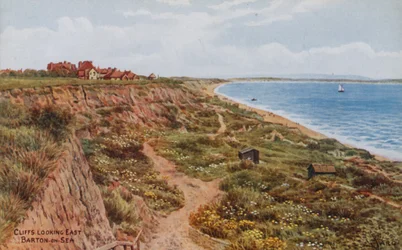 Klippen, Blick nach Osten, Barton-on-Sea