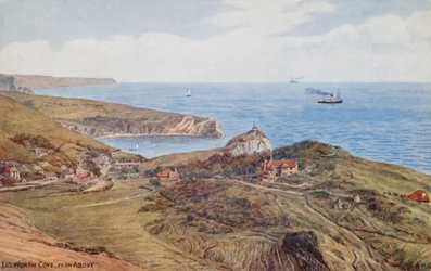 Lulworth Cove von oben