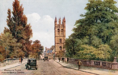 Magdalen Tower, von der Brücke, Oxford