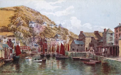 Polperro Hafen