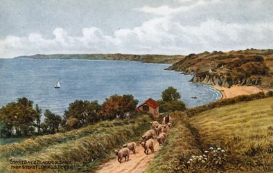 Start Bay und Blackpool Sands, von Stoke Fleming, S Devon