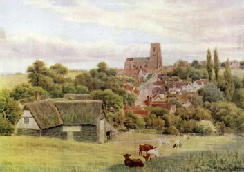 Die Kirche auf dem Hügel, Kersey, Suffolk