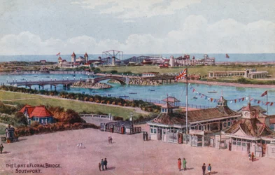 Der See und die Blumenbrücke, Southport