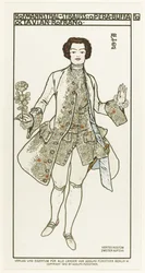 Kostümentwurf für die Oper „Der Rosenkavalier“ von Richard Strauss, 1910