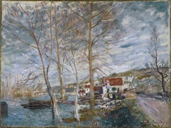 Überschwemmung in Moret, 1879