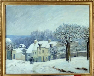 Der Platz des Zwingers in Marly, Schneeeffekt