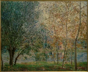 Der Kanal von Loing im Frühling