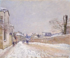 Rue Eugène Moussoir in Moret: Winter, 1891