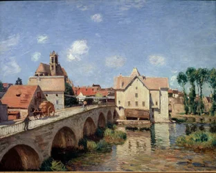 Die Brücke von Moret im Jahr 1893