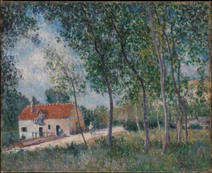 Die Straße von Moret nach Saint-Mammès
