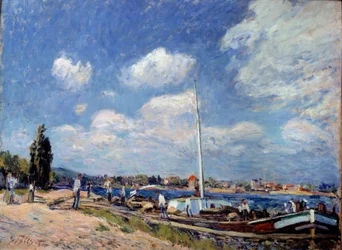 Entladen der Lastkähne in Billancourt