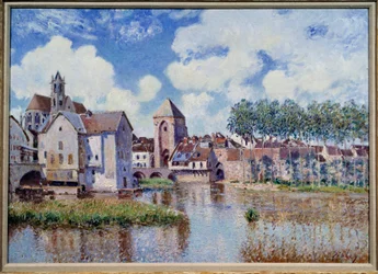 Blick auf Moret-sur-Loing. Gemälde von Alfred Sisley (1839-1899)