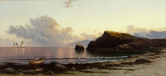 Sonnenuntergang an der Küste 1885
