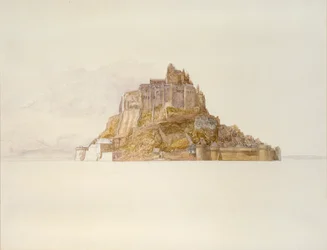 Mont St Michel vom Sand, ca. 1876