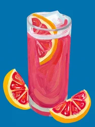Rosafarbener Grapefruit-Cocktail