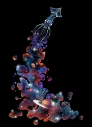 Kosmischer Weltraum-Tintenfisch