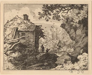 Strohhütte von hinten gesehen