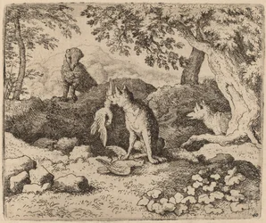 Der Dachs geht, um Reynard zu warnen, wahrscheinlich ca. 1645-1656
