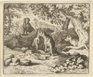 Der Dachs eilt, um Renard vor der Absicht des Löwen zu warnen
