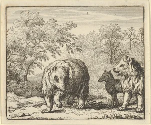 Der Löwe befreit den Bären und den Wolf, 1650-75