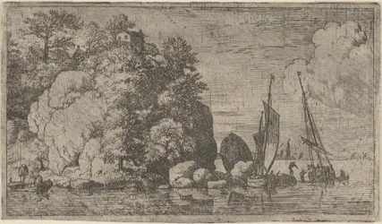 Die zwei Boote auf dem Fluss, 17. Jahrhundert