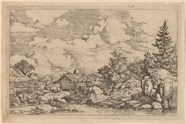 Drei Ziegen am Fluss, wahrscheinlich um 1645-1656