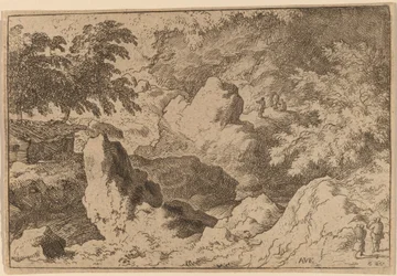 Drei Männer auf einem Felsen