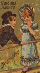 Aus der Serie Mädchen und Kinder N64 zur Förderung von Virginia Brights Zigaretten für Allen &..., 1886