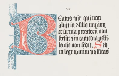 Die Kunst der Lithographie: Psalter - Initiale B, Platte VIII