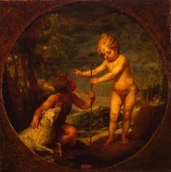 Christus und Johannes der Täufer als Kinder, um 1665