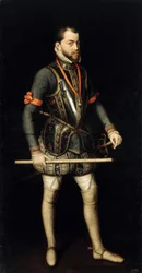 Porträt von Philipp II., 1527-1598, König von Spanien und Portugal