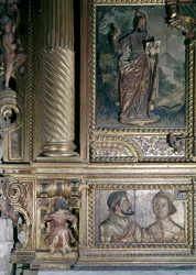 Detail eines Reliquienaltars