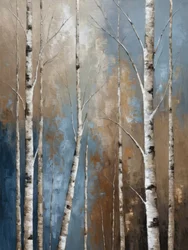 Abstrakter Birkenwald