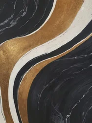 Schwarz-goldene Marmorwirbel