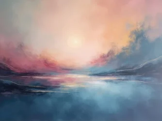 Verträumte Pastelllandschaft