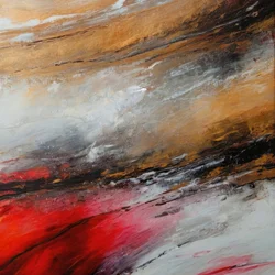 Dynamisches Rot-Gold-Abstrakt