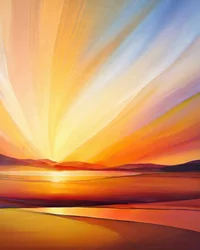 Strahlender Sonnenaufgang Landschaft