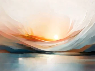 Gelassener Abstrakter Sonnenaufgang