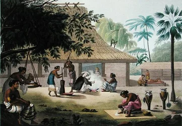 Hausarbeiten, Coupang, Timor, aus 