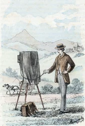 Hobby der Oberschicht und des Bürgertums: die Praxis der Fotografie im Amateurbereich (Amateurfotograf) Gravur aus 