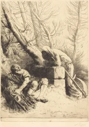 Der Tod und der Holzfäller, 4. Platte (La mort et le bucheron)