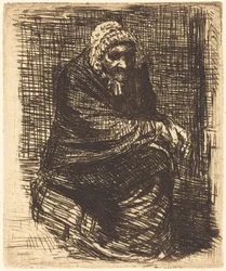 Sitzende alte Frau (La vieille femme assise)