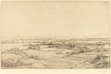 Ebene in der Nähe eines Sees La plaine près du lac