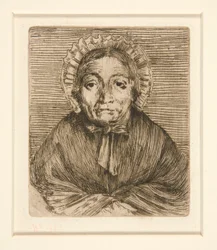 Kopf einer alten Frau