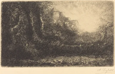 Ansicht eines Schlosses (Chateau de Poillet)