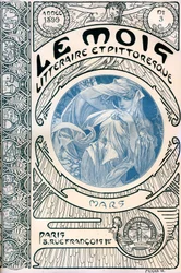 Titelblatt der Zeitschrift (Monatszeitschrift) Der literarische und malerische Monat von Alphonse Mucha (1860-1939): März 1899 - Maison de la Bonne Presse