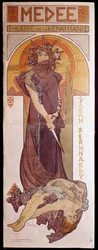 Plakat für „Medee“ aufgeführt von Henriette Rosine Bernard genannt Sarah Bernhardt (1844-1923) im Renaissance-Theater. Illustration von Alphonse Mucha (1860-1939) Paris, Decorative Arts