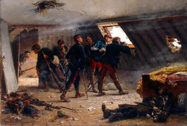 Szene aus dem Deutsch-Französischen Krieg, 1875
